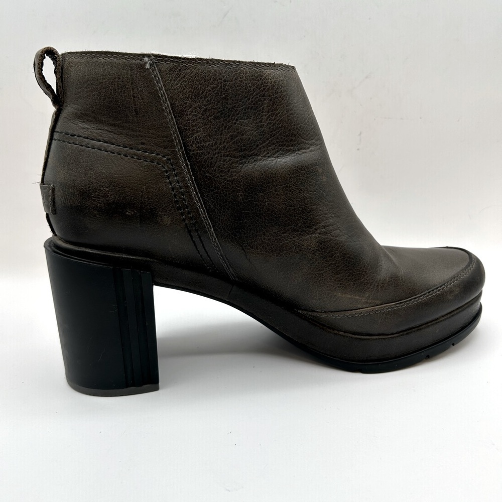 Sorel women's 11 Blake waterproof leather booties quarry platform normcore boho - Picture 4 of 11